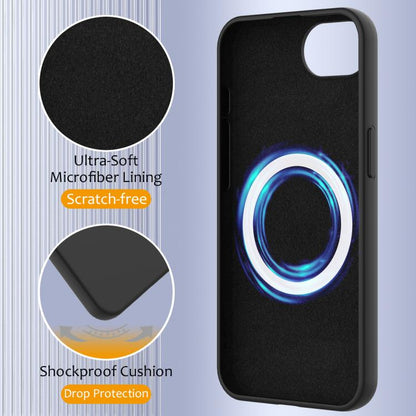 For iPhone 16e Shockproof Silicone Magsafe Phone Case(Black) - iPhone 16e Cases by buy2fix | Online Shopping UK | buy2fix