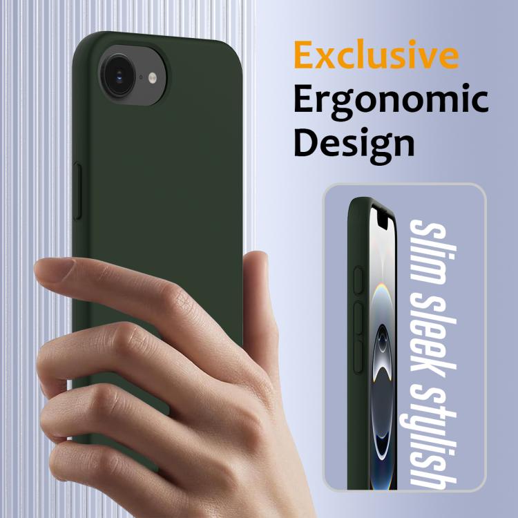 For iPhone 16e Shockproof Silicone Magsafe Phone Case(Dark Green) - iPhone 16e Cases by buy2fix | Online Shopping UK | buy2fix