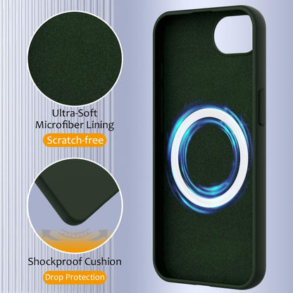 For iPhone 16e Shockproof Silicone Magsafe Phone Case(Dark Green) - iPhone 16e Cases by buy2fix | Online Shopping UK | buy2fix