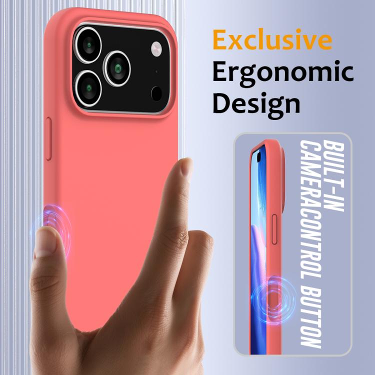 For iPhone 17 Pro Max Shockproof Silicone Magsafe Phone Case(Pink Orange) - iPhone 17 Pro Max Cases by buy2fix | Online Shopping UK | buy2fix