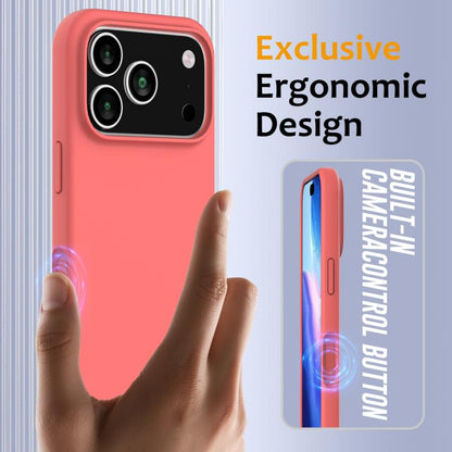 For iPhone 17 Pro Max Shockproof Silicone Magsafe Phone Case(Pink Orange) - iPhone 17 Pro Max Cases by buy2fix | Online Shopping UK | buy2fix