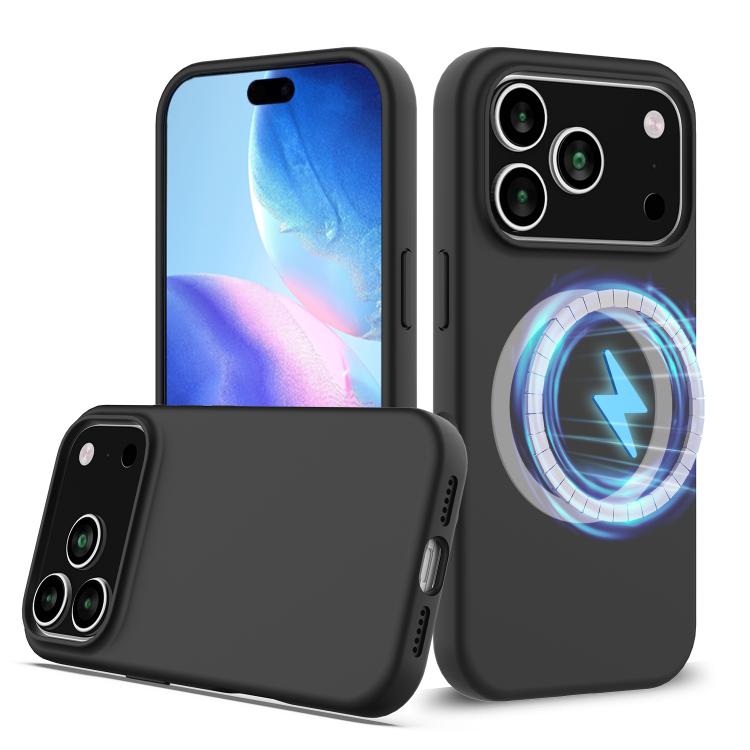 For iPhone 17 Pro Max Shockproof Silicone Magsafe Phone Case(Black) - iPhone 17 Pro Max Cases by buy2fix | Online Shopping UK | buy2fix