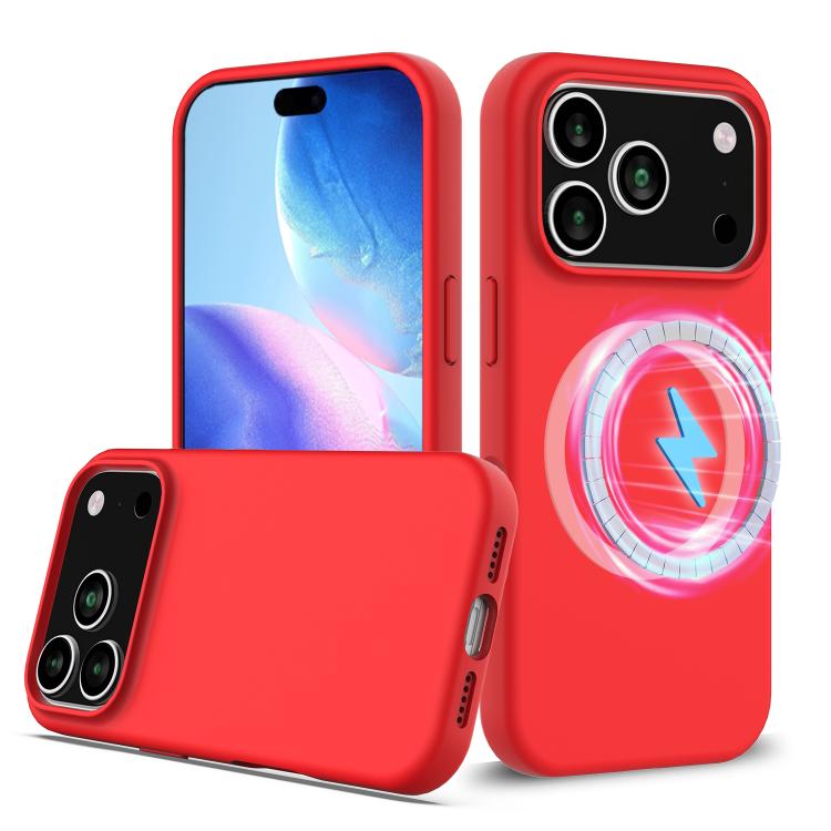 For iPhone 17 Pro Max Shockproof Silicone Magsafe Phone Case(Red) - iPhone 17 Pro Max Cases by buy2fix | Online Shopping UK | buy2fix