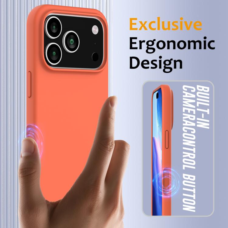 For iPhone 17 Pro Max Shockproof Silicone Magsafe Phone Case(Gold Orange) - iPhone 17 Pro Max Cases by buy2fix | Online Shopping UK | buy2fix