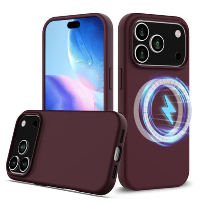 For iPhone 17 Pro Max Shockproof Silicone Magsafe Phone Case(Plum Color) - iPhone 17 Pro Max Cases by buy2fix | Online Shopping UK | buy2fix