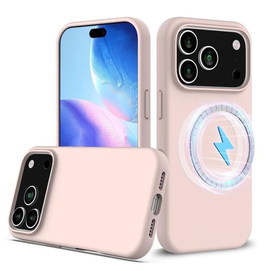 For iPhone 17 Pro Max Shockproof Silicone Magsafe Phone Case(Sand Pink) - iPhone 17 Pro Max Cases by buy2fix | Online Shopping UK | buy2fix