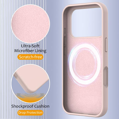 For iPhone 17 Pro Max Shockproof Silicone Magsafe Phone Case(Sand Pink) - iPhone 17 Pro Max Cases by buy2fix | Online Shopping UK | buy2fix