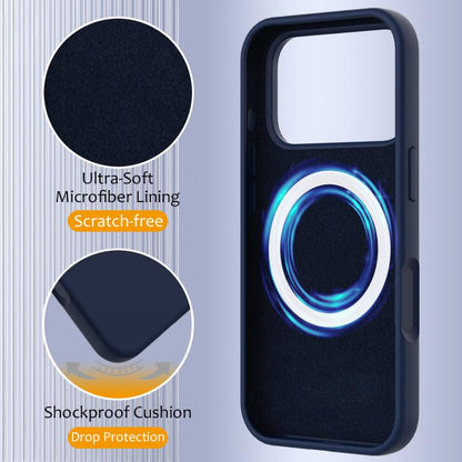 For iPhone 17 Pro Max Shockproof Silicone Magsafe Phone Case(Navy Blue) - iPhone 17 Pro Max Cases by buy2fix | Online Shopping UK | buy2fix
