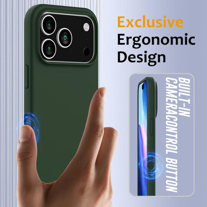 For iPhone 17 Pro Max Shockproof Silicone Magsafe Phone Case(Dark Green) - iPhone 17 Pro Max Cases by buy2fix | Online Shopping UK | buy2fix