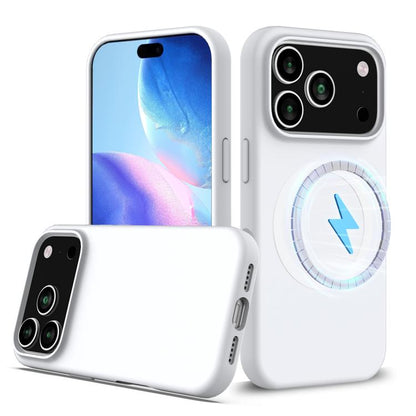 For iPhone 17 Pro Shockproof Silicone Magsafe Phone Case(White) - iPhone 17 Pro Cases by buy2fix | Online Shopping UK | buy2fix