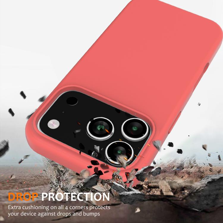 For iPhone 17 Pro Shockproof Silicone Magsafe Phone Case(Pink Orange) - iPhone 17 Pro Cases by buy2fix | Online Shopping UK | buy2fix