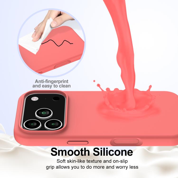 For iPhone 17 Pro Shockproof Silicone Magsafe Phone Case(Pink Orange) - iPhone 17 Pro Cases by buy2fix | Online Shopping UK | buy2fix