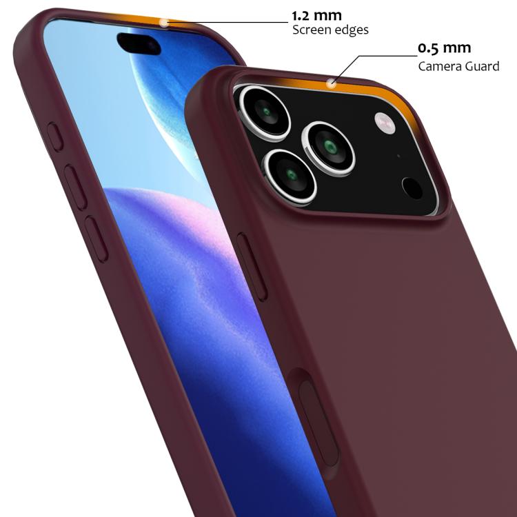 For iPhone 17 Pro Shockproof Silicone Magsafe Phone Case(Plum Color) - iPhone 17 Pro Cases by buy2fix | Online Shopping UK | buy2fix
