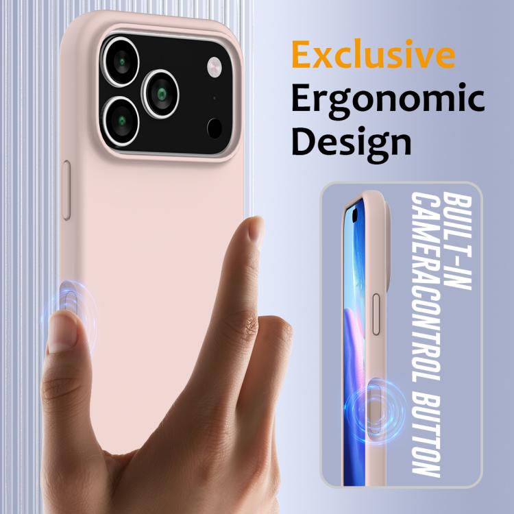 For iPhone 17 Pro Shockproof Silicone Magsafe Phone Case(Sand Pink) - iPhone 17 Pro Cases by buy2fix | Online Shopping UK | buy2fix