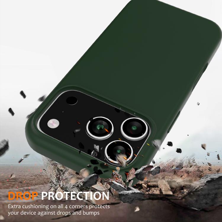 For iPhone 17 Pro Shockproof Silicone Magsafe Phone Case(Dark Green) - iPhone 17 Pro Cases by buy2fix | Online Shopping UK | buy2fix