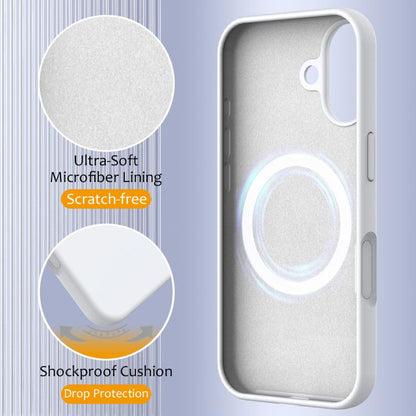 For iPhone 17 Shockproof Silicone Magsafe Phone Case(White) - iPhone 17 Cases by buy2fix | Online Shopping UK | buy2fix