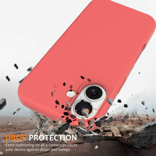 For iPhone 17 Shockproof Silicone Magsafe Phone Case(Pink Orange) - iPhone 17 Cases by buy2fix | Online Shopping UK | buy2fix