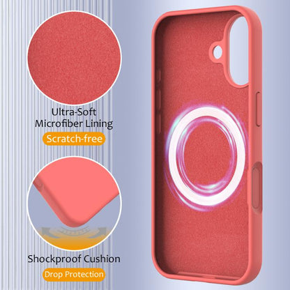 For iPhone 17 Shockproof Silicone Magsafe Phone Case(Pink Orange) - iPhone 17 Cases by buy2fix | Online Shopping UK | buy2fix