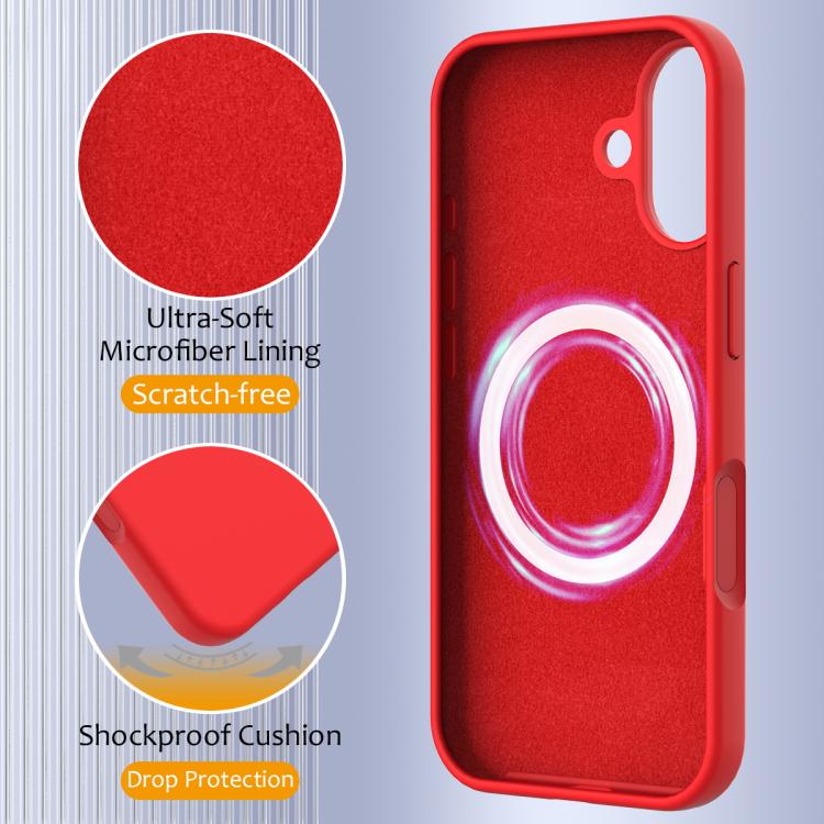 For iPhone 17 Shockproof Silicone Magsafe Phone Case(Red) - iPhone 17 Cases by buy2fix | Online Shopping UK | buy2fix