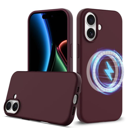 For iPhone 17 Shockproof Silicone Magsafe Phone Case(Plum Color) - iPhone 17 Cases by buy2fix | Online Shopping UK | buy2fix