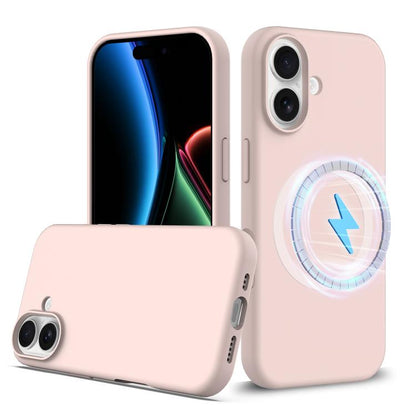 For iPhone 17 Shockproof Silicone Magsafe Phone Case(Sand Pink) - iPhone 17 Cases by buy2fix | Online Shopping UK | buy2fix