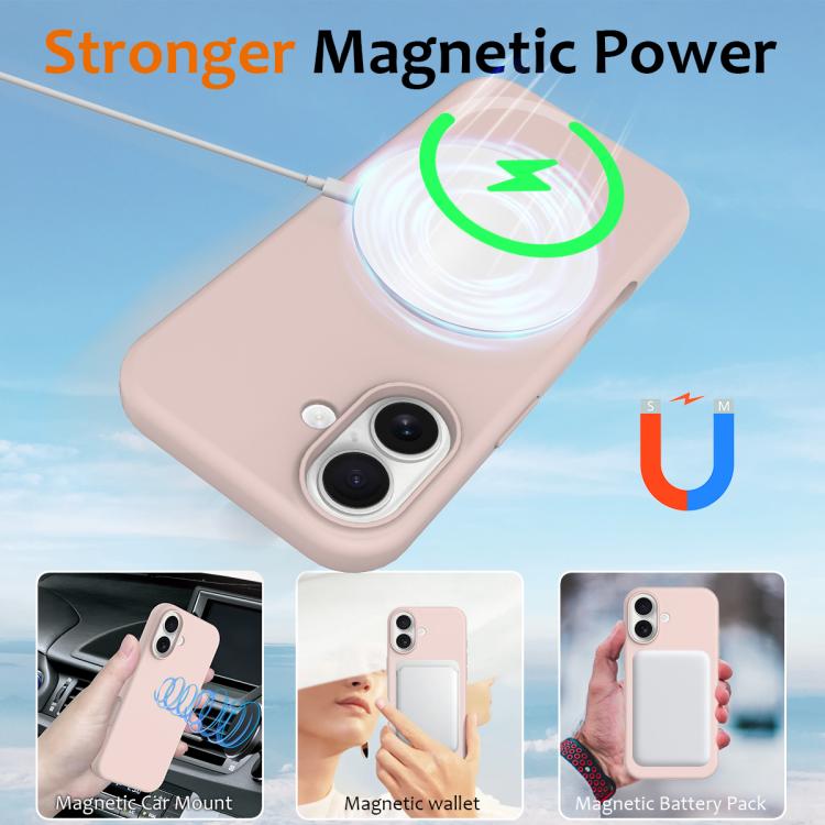 For iPhone 17 Shockproof Silicone Magsafe Phone Case(Sand Pink) - iPhone 17 Cases by buy2fix | Online Shopping UK | buy2fix