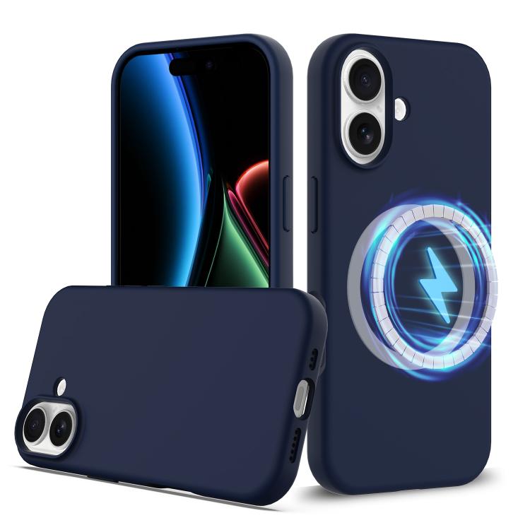 For iPhone 17 Shockproof Silicone Magsafe Phone Case(Navy Blue) - iPhone 17 Cases by buy2fix | Online Shopping UK | buy2fix