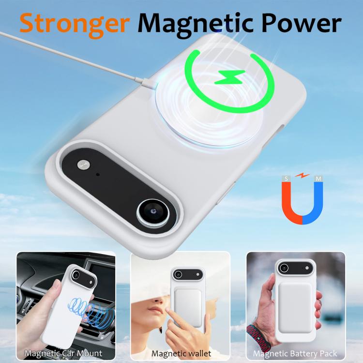 For iPhone Air Shockproof Silicone Magsafe Phone Case(White) - iPhone Air Cases by buy2fix | Online Shopping UK | buy2fix