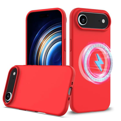 For iPhone Air Shockproof Silicone Magsafe Phone Case(Red) - iPhone Air Cases by buy2fix | Online Shopping UK | buy2fix