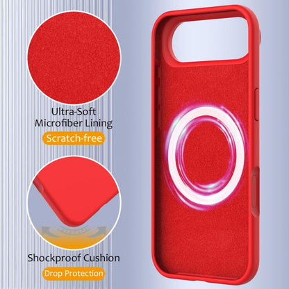 For iPhone Air Shockproof Silicone Magsafe Phone Case(Red) - iPhone Air Cases by buy2fix | Online Shopping UK | buy2fix