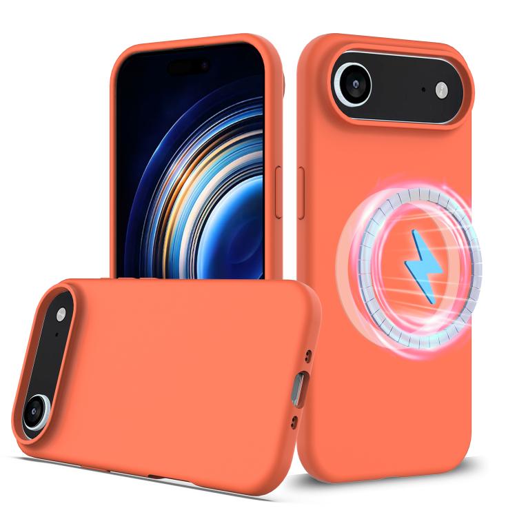 For iPhone Air Shockproof Silicone Magsafe Phone Case(Gold Orange) - iPhone Air Cases by buy2fix | Online Shopping UK | buy2fix