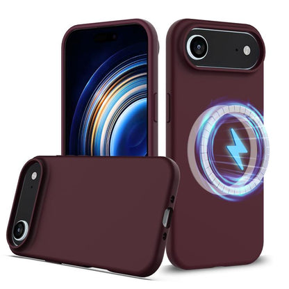 For iPhone Air Shockproof Silicone Magsafe Phone Case(Plum Color) - iPhone Air Cases by buy2fix | Online Shopping UK | buy2fix