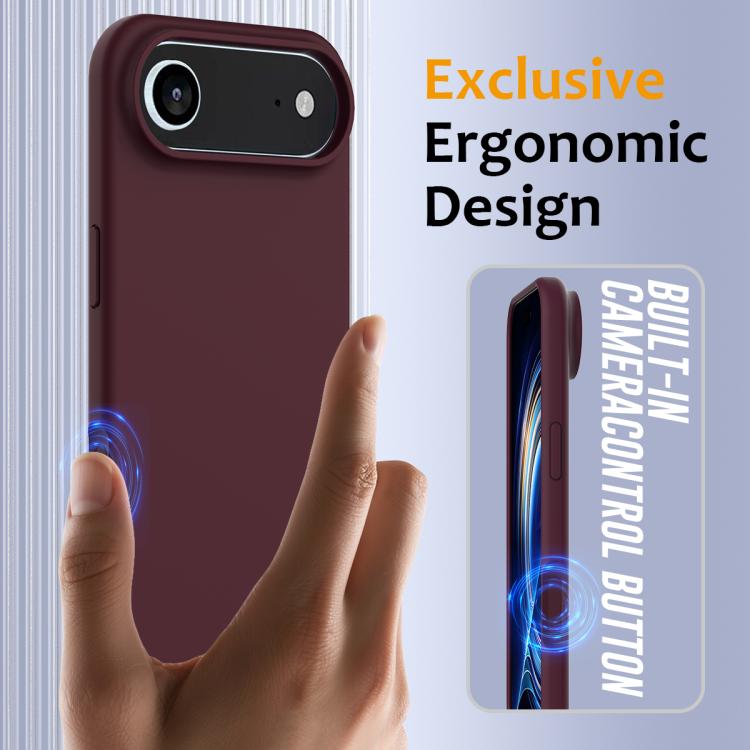 For iPhone Air Shockproof Silicone Magsafe Phone Case(Plum Color) - iPhone Air Cases by buy2fix | Online Shopping UK | buy2fix