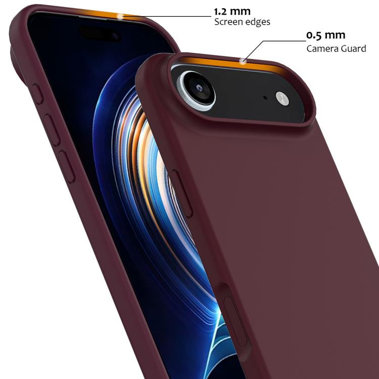 For iPhone Air Shockproof Silicone Magsafe Phone Case(Plum Color) - iPhone Air Cases by buy2fix | Online Shopping UK | buy2fix