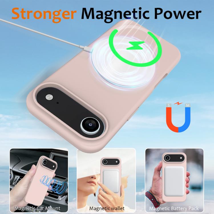 For iPhone Air Shockproof Silicone Magsafe Phone Case(Sand Pink) - iPhone Air Cases by buy2fix | Online Shopping UK | buy2fix