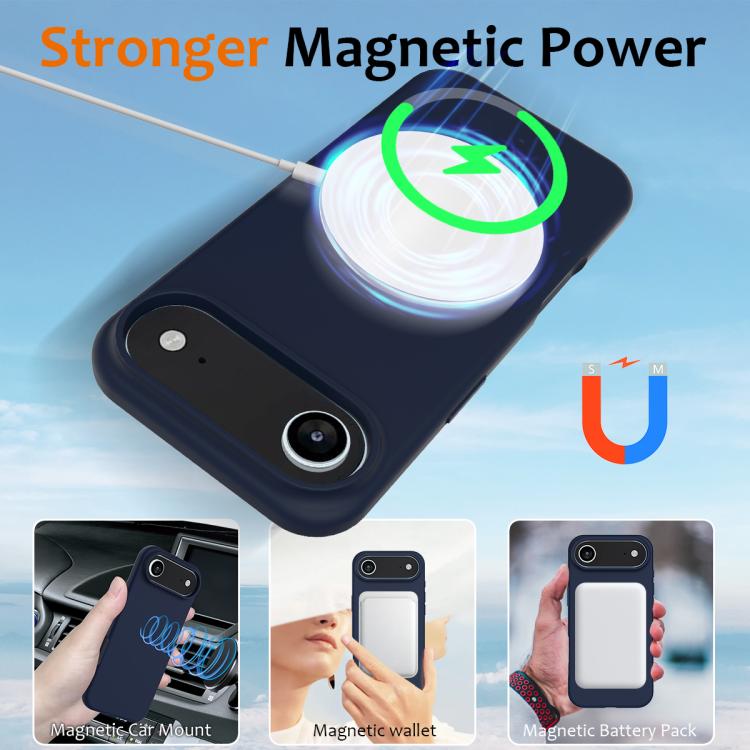 For iPhone Air Shockproof Silicone Magsafe Phone Case(Navy Blue) - iPhone Air Cases by buy2fix | Online Shopping UK | buy2fix
