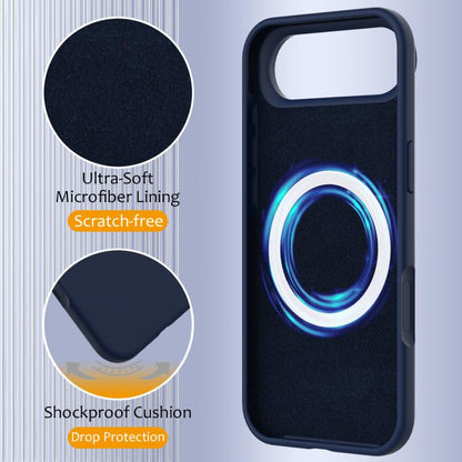 For iPhone Air Shockproof Silicone Magsafe Phone Case(Navy Blue) - iPhone Air Cases by buy2fix | Online Shopping UK | buy2fix