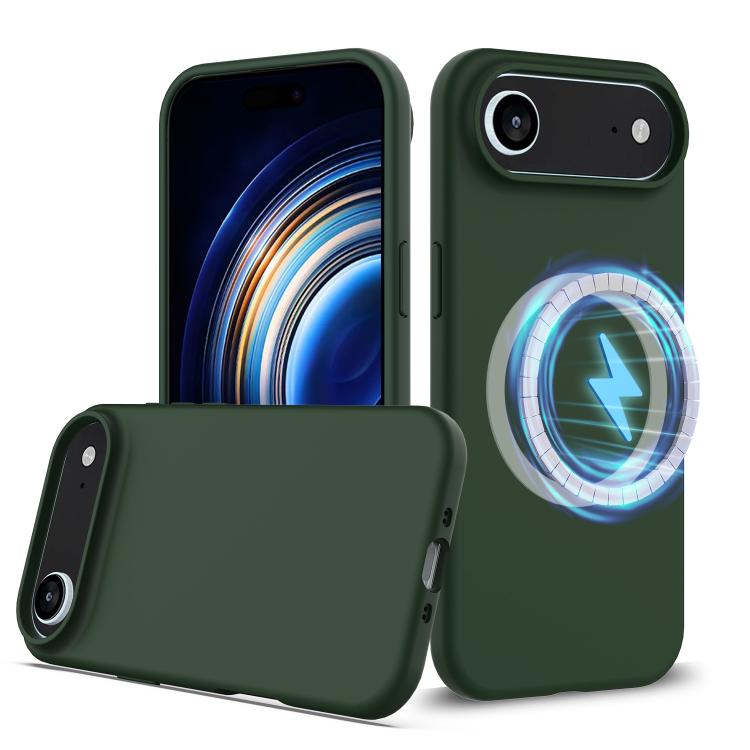 For iPhone Air Shockproof Silicone Magsafe Phone Case(Dark Green) - iPhone Air Cases by buy2fix | Online Shopping UK | buy2fix