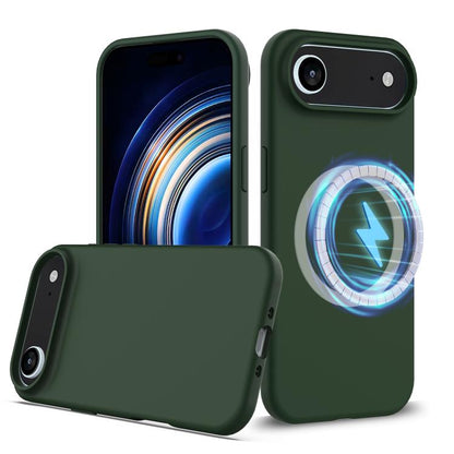 For iPhone Air Shockproof Silicone Magsafe Phone Case(Dark Green) - iPhone Air Cases by buy2fix | Online Shopping UK | buy2fix