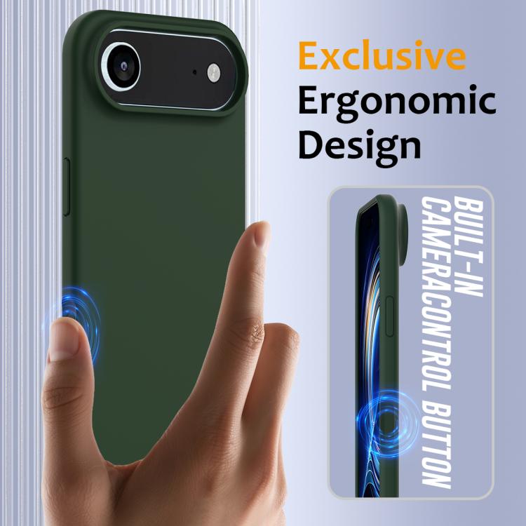 For iPhone Air Shockproof Silicone Magsafe Phone Case(Dark Green) - iPhone Air Cases by buy2fix | Online Shopping UK | buy2fix