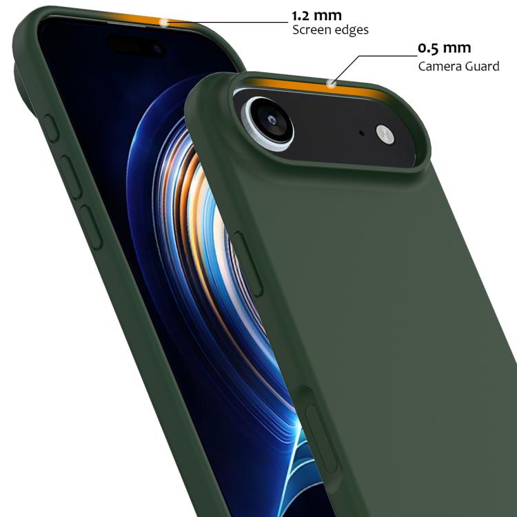 For iPhone Air Shockproof Silicone Magsafe Phone Case(Dark Green) - iPhone Air Cases by buy2fix | Online Shopping UK | buy2fix