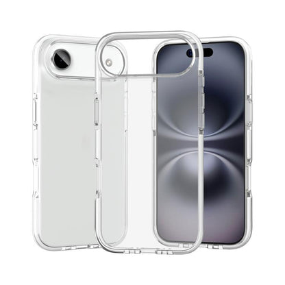 For iPhone Air Two-color Shockproof High Transparency TPU Phone Case(White) - iPhone Air Cases by buy2fix | Online Shopping UK | buy2fix