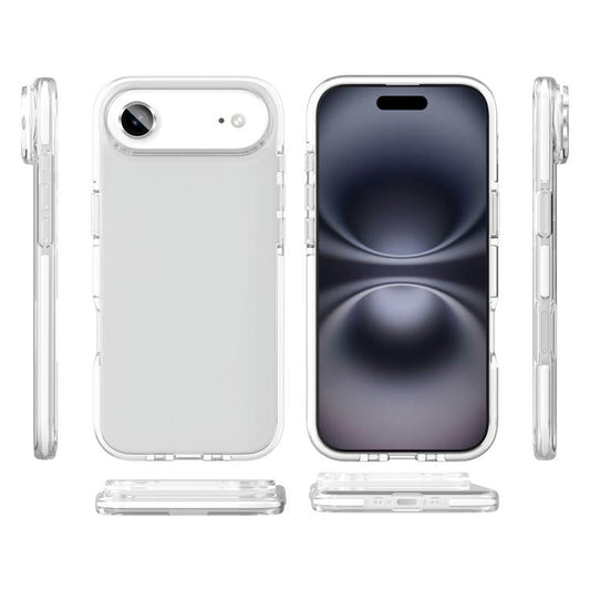 For iPhone Air Two-color Shockproof High Transparency TPU Phone Case(White) - iPhone Air Cases by buy2fix | Online Shopping UK | buy2fix