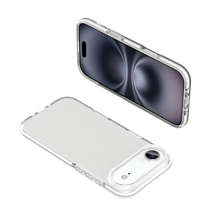 For iPhone Air Two-color Shockproof High Transparency TPU Phone Case(White) - iPhone Air Cases by buy2fix | Online Shopping UK | buy2fix