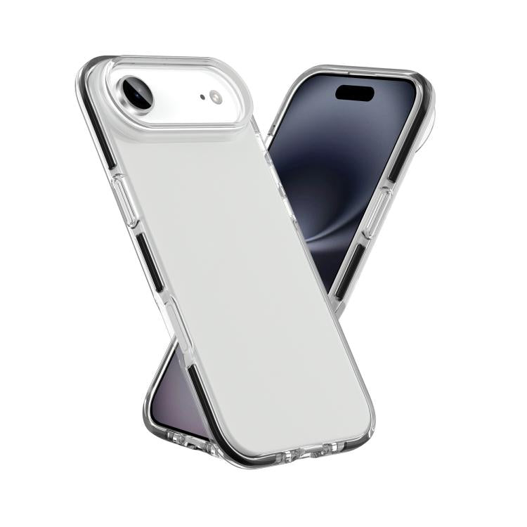 For iPhone Air Two-color Shockproof High Transparency TPU Phone Case(Black) - iPhone Air Cases by buy2fix | Online Shopping UK | buy2fix