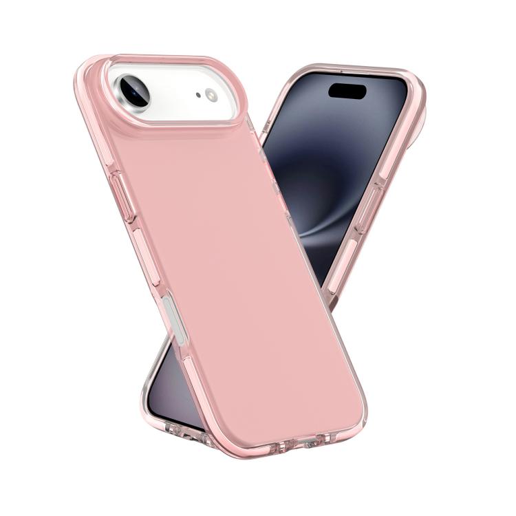 For iPhone Air Two-color Shockproof High Transparency TPU Phone Case(Pink) - iPhone Air Cases by buy2fix | Online Shopping UK | buy2fix