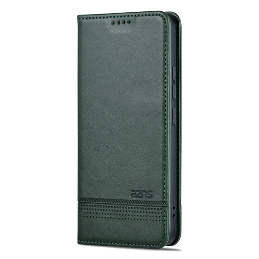 For Xiaomi 14 AZNS Magnetic Calf Texture Flip Leather Phone Case(Dark Green) - Xiaomi Cases by AZNS | Online Shopping UK | buy2fix