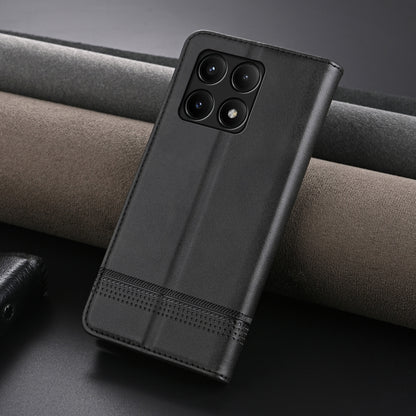 For Xiaomi Redmi K70/K70 Pro AZNS Magnetic Calf Texture Flip Leather Phone Case(Black) - Xiaomi Cases by AZNS | Online Shopping UK | buy2fix
