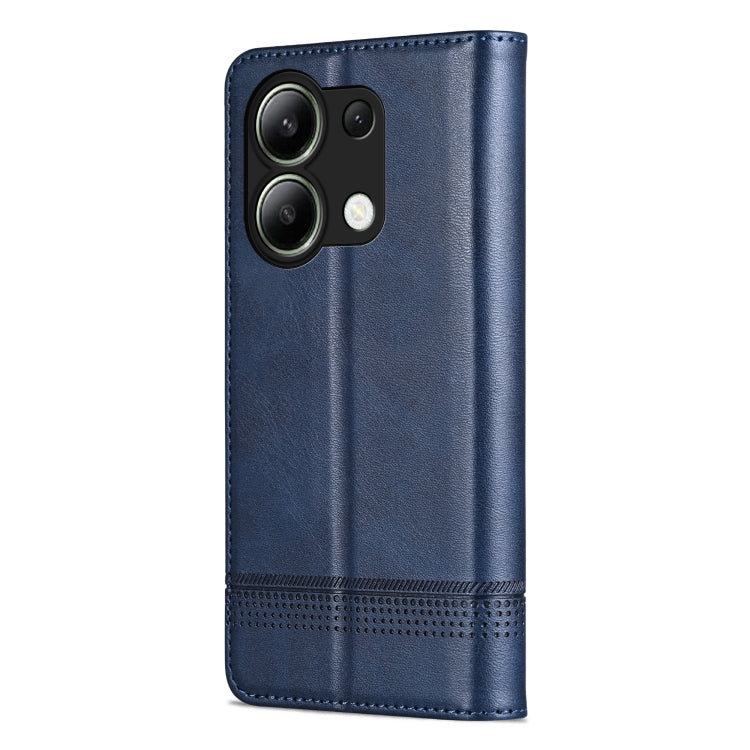 For Xiaomi Redmi Note 13 4G AZNS Magnetic Calf Texture Flip Leather Phone Case(Dark Blue) - Xiaomi Cases by AZNS | Online Shopping UK | buy2fix