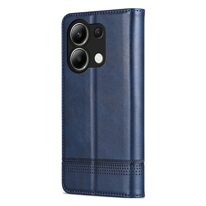 For Xiaomi Redmi Note 13 4G AZNS Magnetic Calf Texture Flip Leather Phone Case(Dark Blue) - Xiaomi Cases by AZNS | Online Shopping UK | buy2fix
